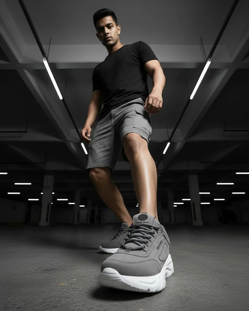 Bacca Bucci Grey Afterburn Urban Fashion Sneakers and Sports Shoes for Men | Best Price UAE